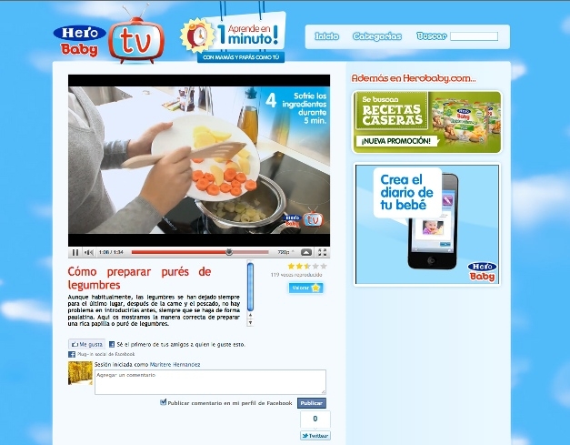 Hero Baby tv online para conocer la nutricion infantil